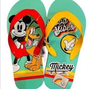 Disney Good Vibes Kids Flip Flops Size 13/1 - New